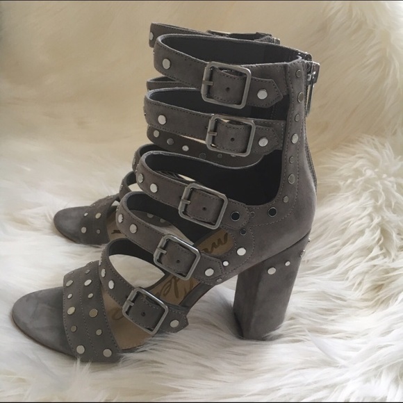 Sam Edelman Grey Suede Heels - Picture 3 of 8